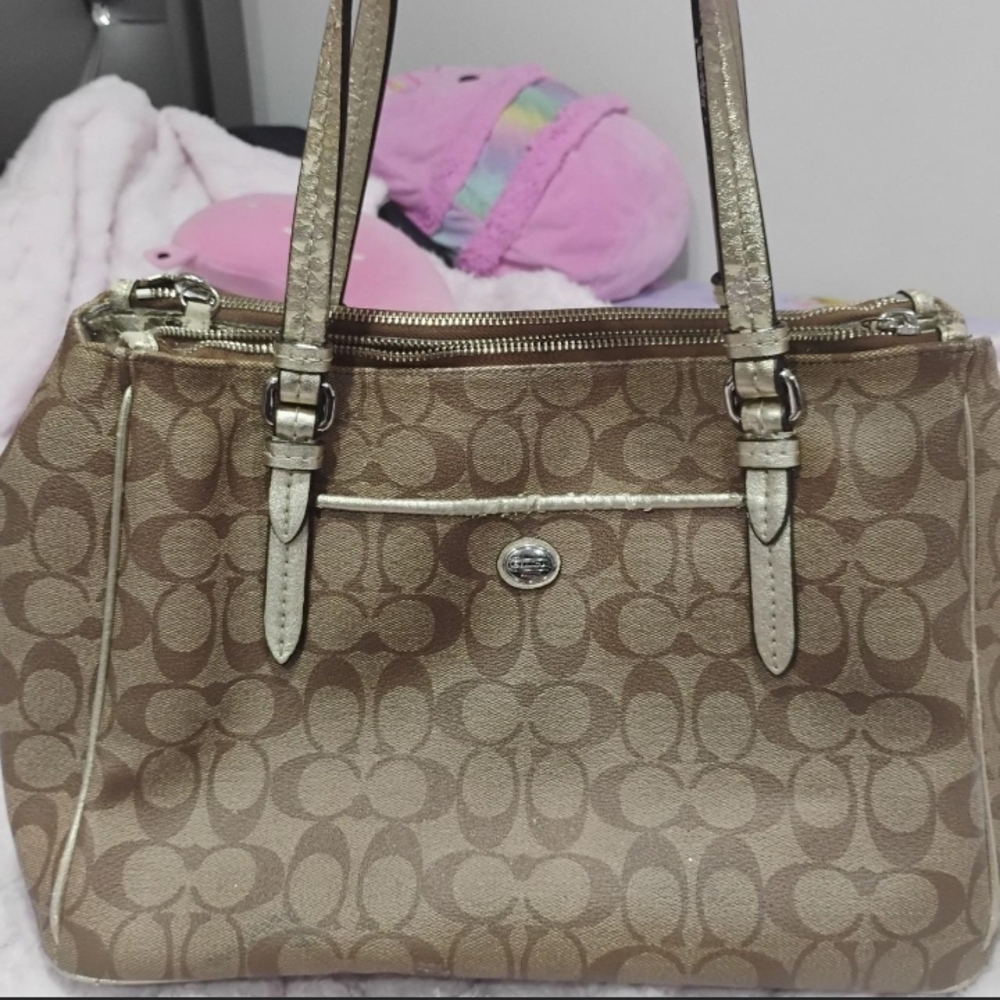 Coach Brown Signature Shoulder Bag